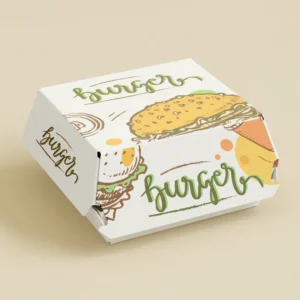 White Cardboard Burger Boxes