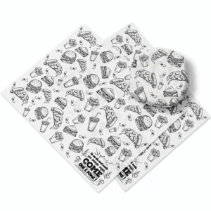 White Paper Burger Sleeve